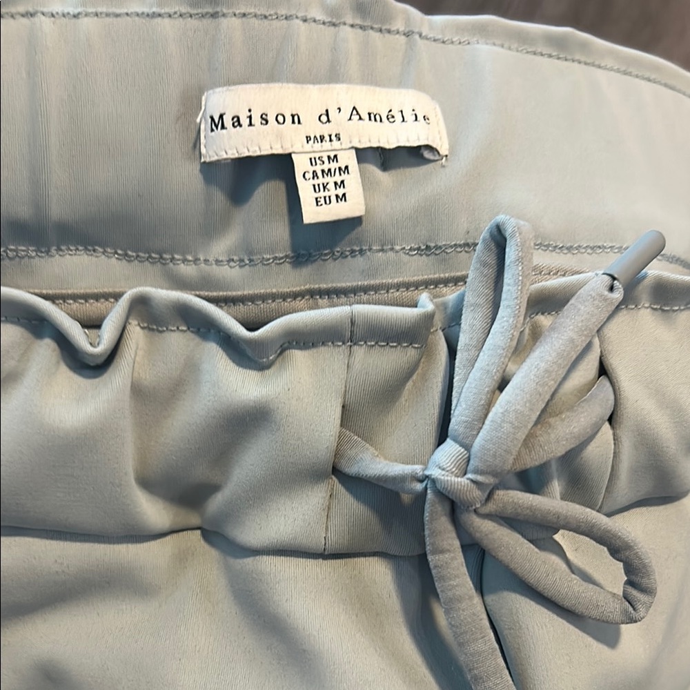 Light Blue Drawstring Slacks - Picture 4 of 4